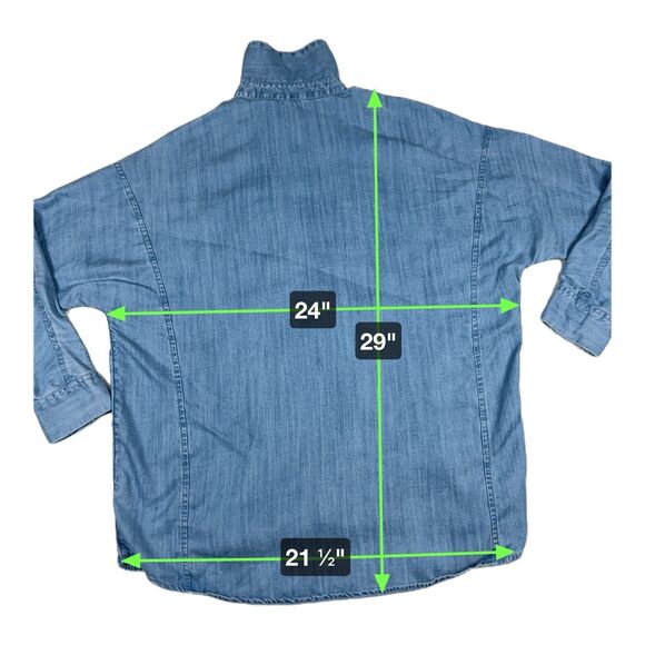 Vineyard‎ Vines Women's Chambray Button-Down Sz 0 Cottage Western Style - Picture 4 of 4